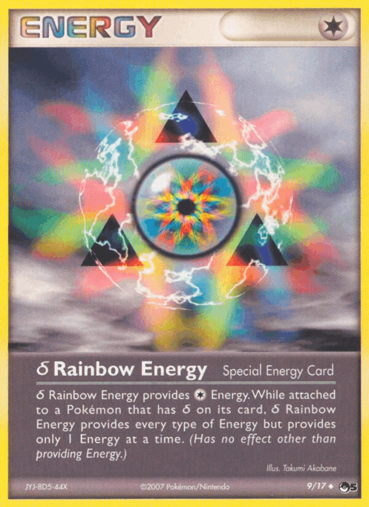δ Rainbow Energy #9 from POP Series 5 - Uncommon - Illustrated by Takumi Akabane