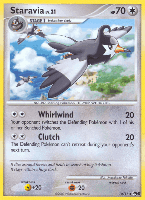 Staravia Pokémon TCG card art