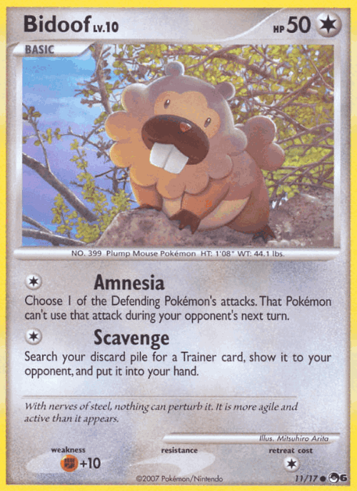Bidoof Pokémon TCG card art