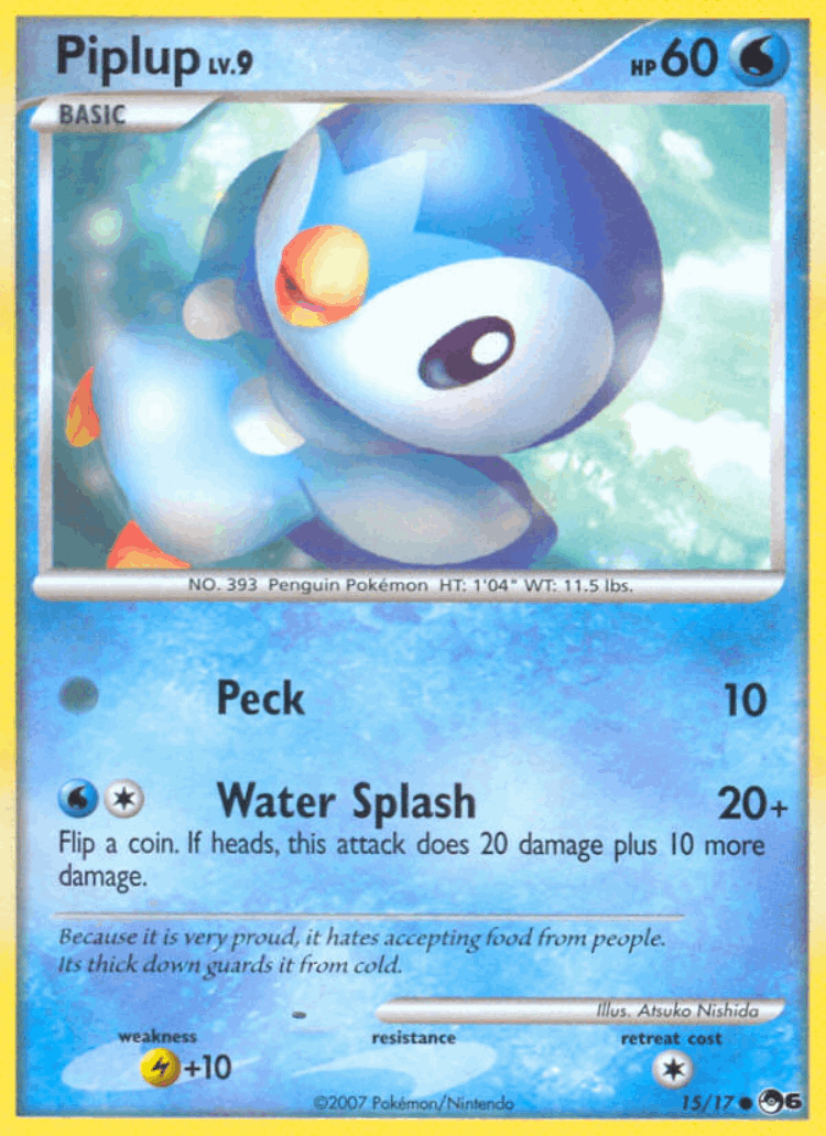 Piplup #15 from POP Series 6 - Common - Illustrated by Atsuko Nishida