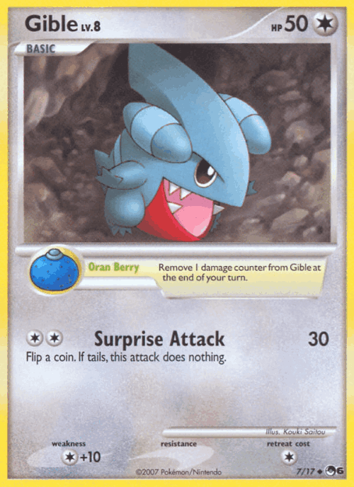 Gible Pokémon TCG card art