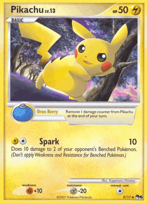 Pikachu Pokémon TCG card art