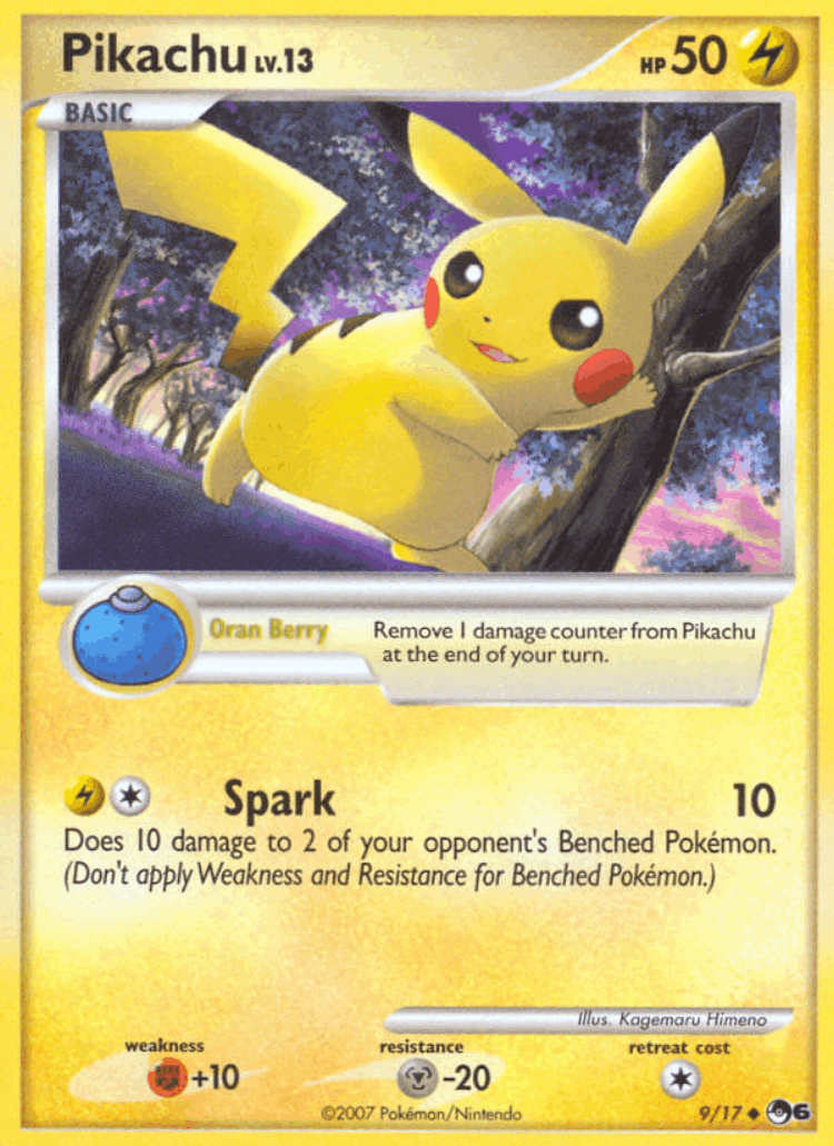 Pikachu #9 from POP Series 6 - Uncommon - Illustrated by Kagemaru Himeno