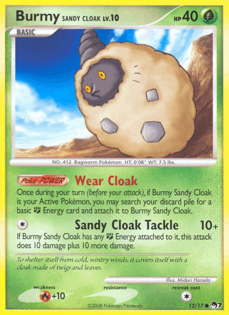 Burmy Sandy Cloak #12 from POP Series 7 - Common - Illustrated by Midori Harada