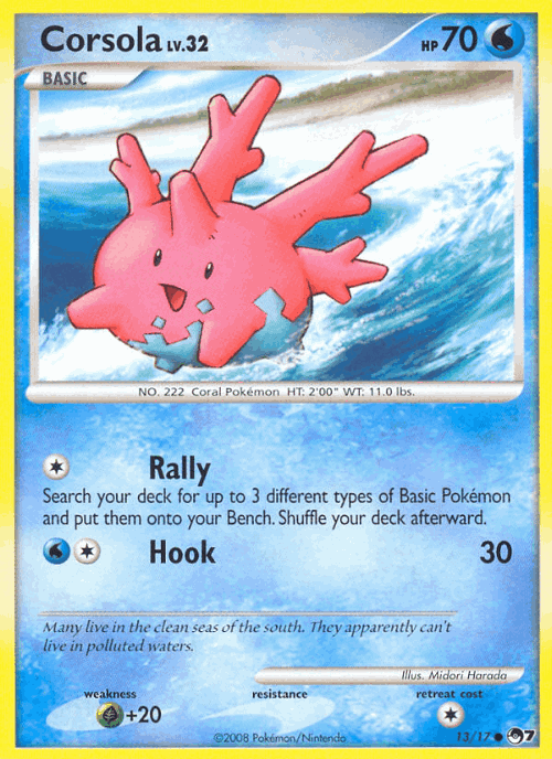 Corsola Pokémon TCG card art