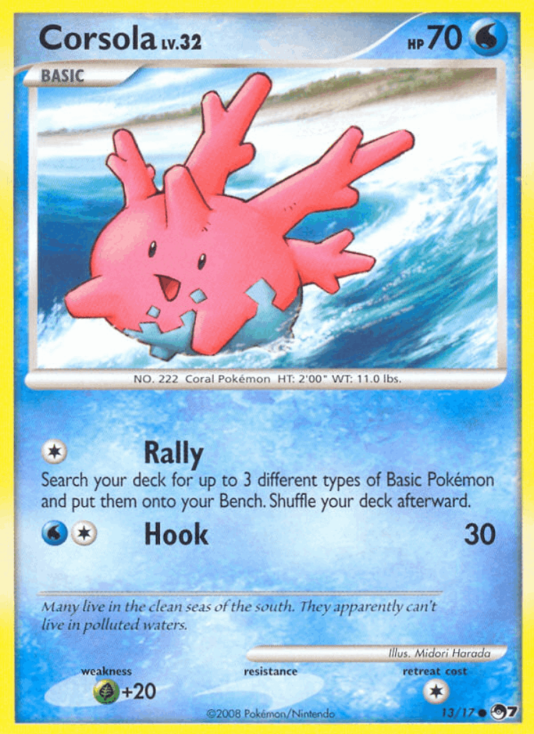 Corsola #13 from POP Series 7 - Common - Illustrated by Midori Harada