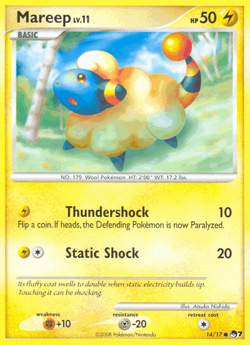 Mareep Pokémon TCG card art