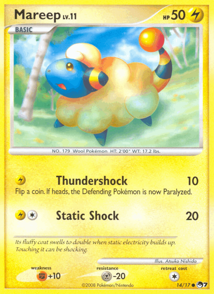 Mareep #14 from POP Series 7 - Common - Illustrated by Atsuko Nishida