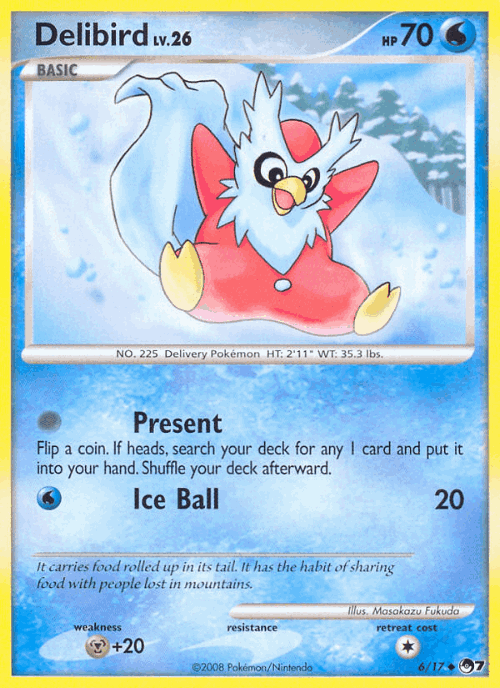 Delibird Pokémon TCG card art