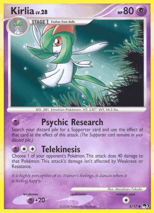 Kirlia Pokémon TCG card art