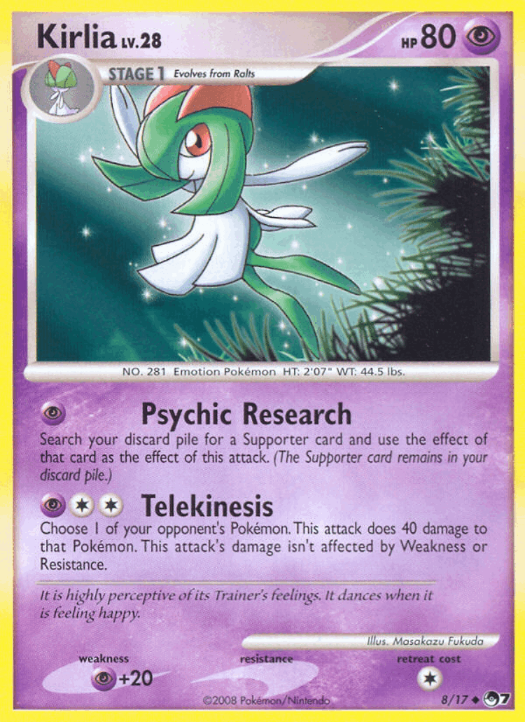 Kirlia #8 from POP Series 7 - Uncommon - Illustrated by Masakazu Fukuda