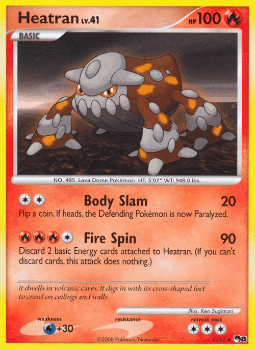 Heatran Pokémon TCG card art
