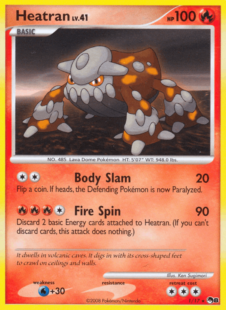 Heatran #1 from POP Series 8 - Rare - Illustrated by Ken Sugimori