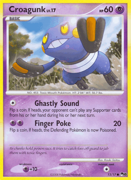 Croagunk Pokémon TCG card art