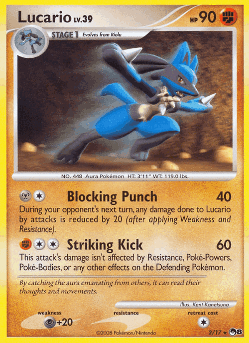 Lucario Pokémon TCG card art