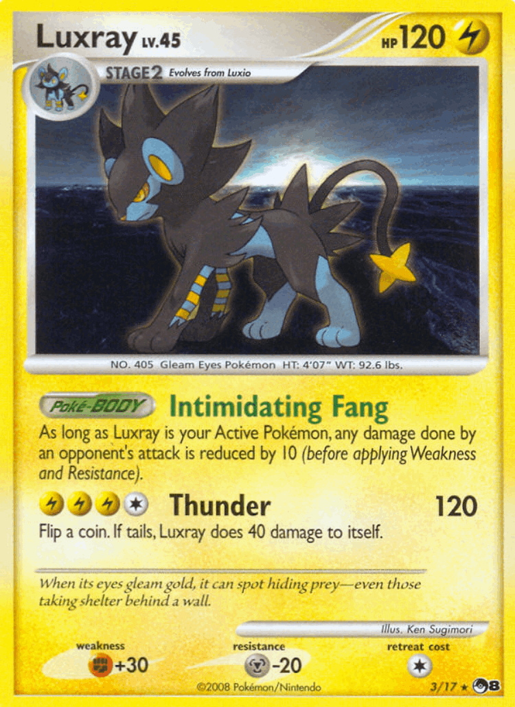 Luxray #3 from POP Series 8 - Rare - Illustrated by Ken Sugimori