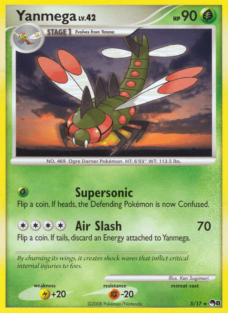 Yanmega #5 from POP Series 8 - Rare - Illustrated by Ken Sugimori