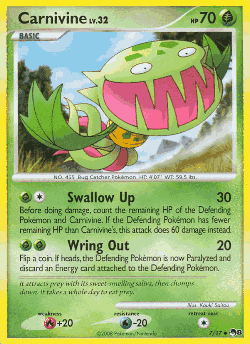 Carnivine Pokémon TCG card art
