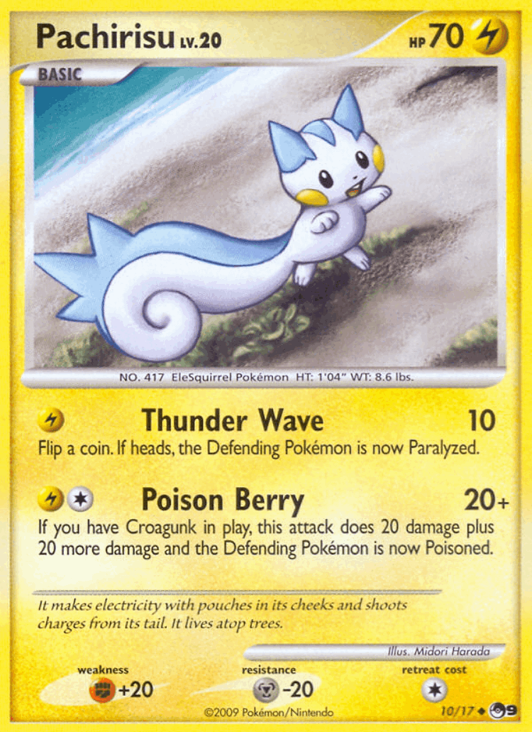Pachirisu #10 from POP Series 9 - Uncommon - Illustrated by Midori Harada