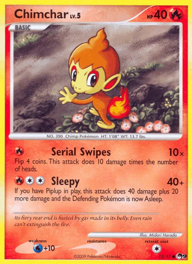 Chimchar #13 from POP Series 9 - Common - Illustrated by Midori Harada