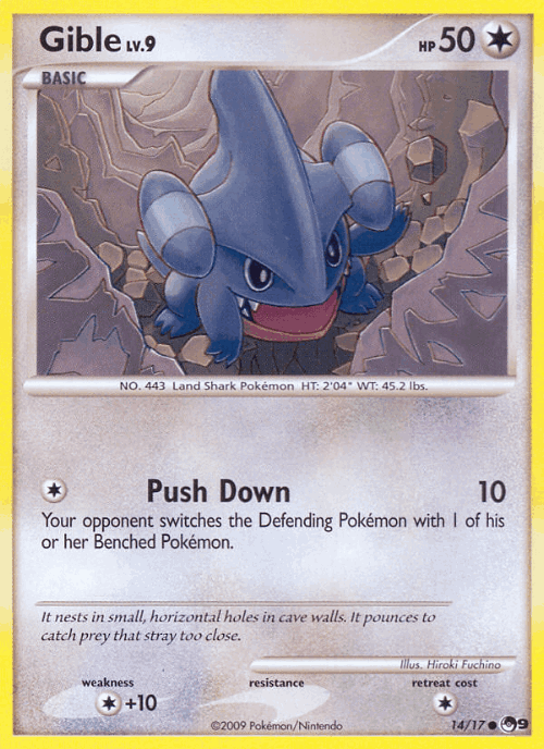 Gible Pokémon TCG card art