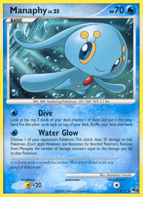 Manaphy Pokémon TCG card art