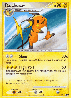 Raichu Pokémon TCG card art
