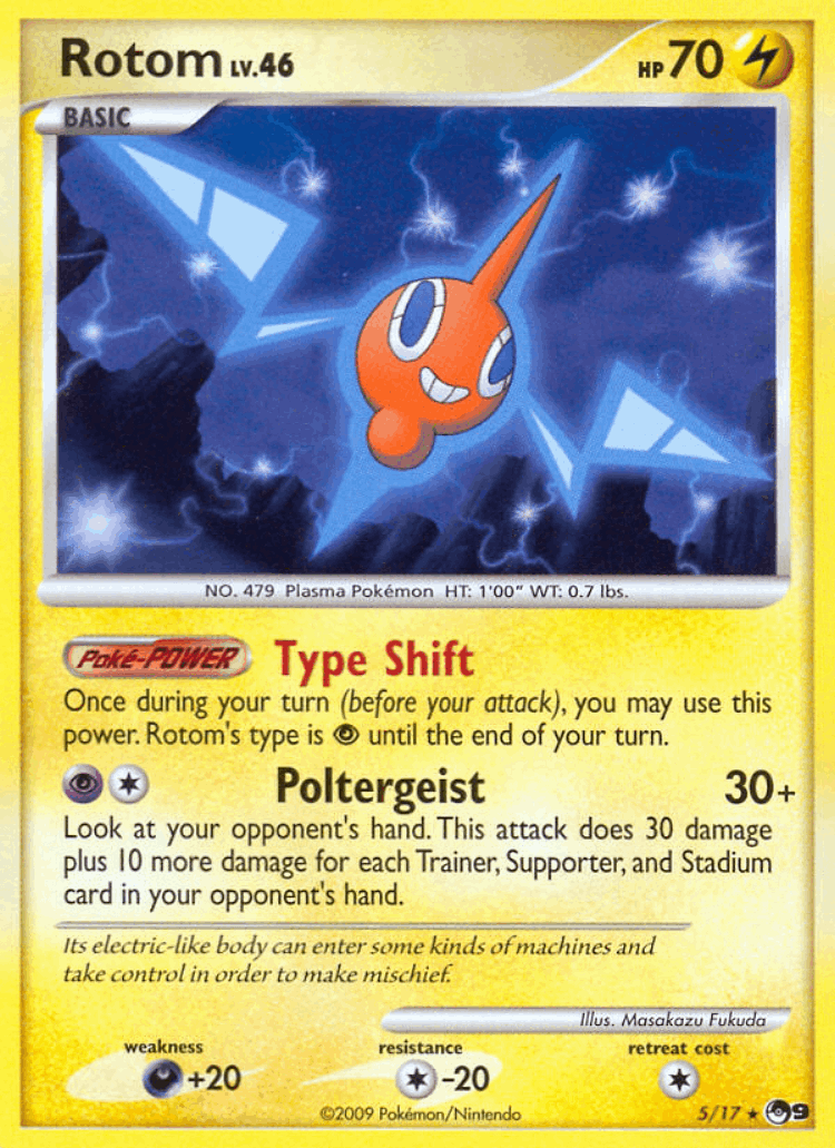 Rotom #5 from POP Series 9 - Rare - Illustrated by Masakazu Fukuda