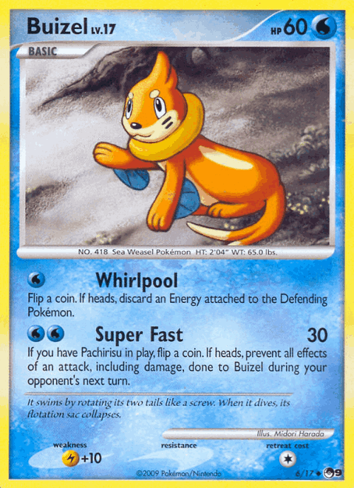 Buizel Pokémon TCG card art