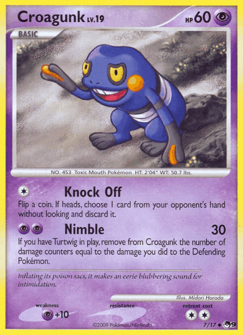 Croagunk Pokémon TCG card art