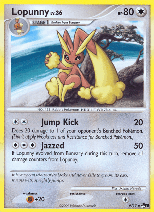 Lopunny Pokémon TCG card art