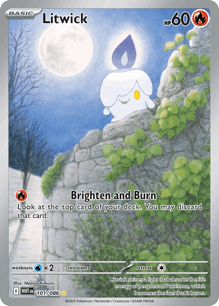 Litwick #101 from White Flare - Illustration Rare - Illustrated by Naoyo Kimura