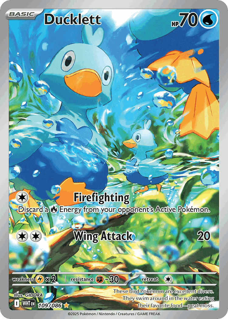 Ducklett #109 from White Flare - Illustration Rare - Illustrated by GIDORA