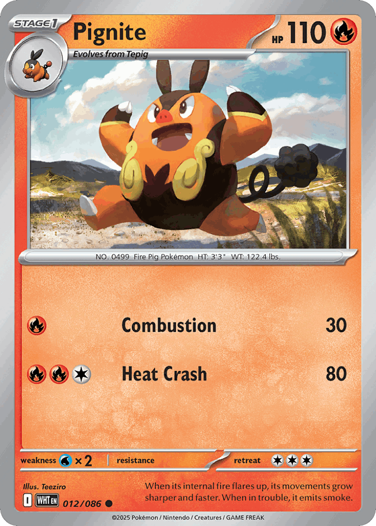 Pignite #12 from White Flare - Common - Illustrated by Teeziro