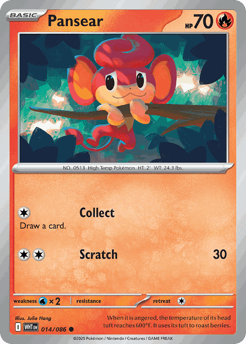 Pansear Pokémon TCG card art