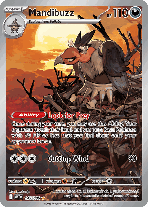 Mandibuzz 145, White Flare