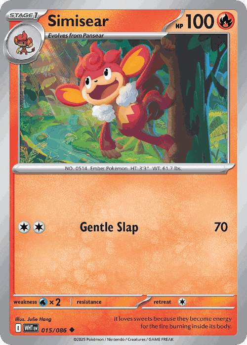 Simisear Pokémon TCG card art