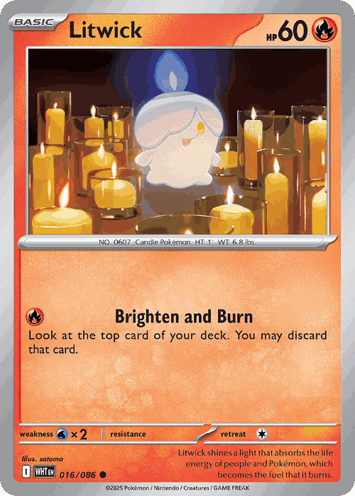 Litwick Pokémon TCG card art