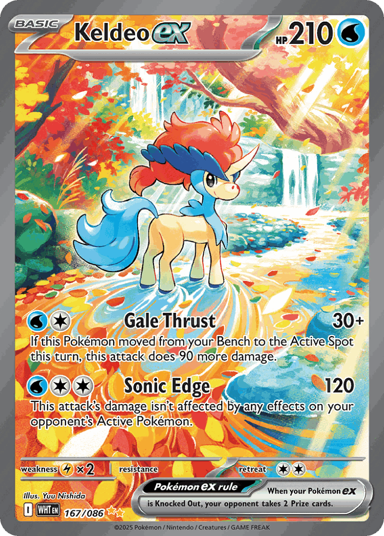 Keldeo ex #167 from White Flare - Special Illustration Rare - Illustrated by Yuu Nishida