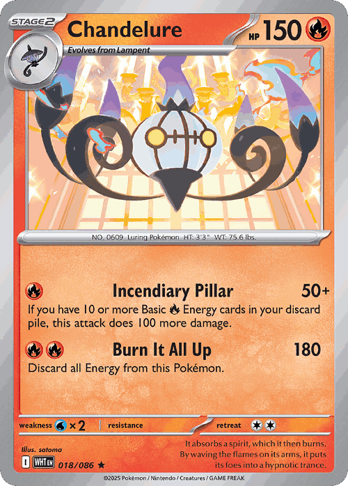 Chandelure Pokémon TCG card art