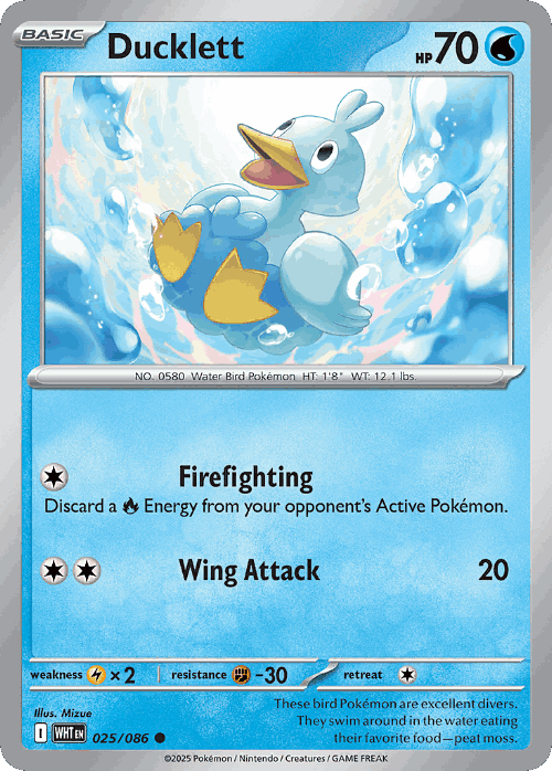 Ducklett #25 from White Flare - Common - Illustrated by Mizue