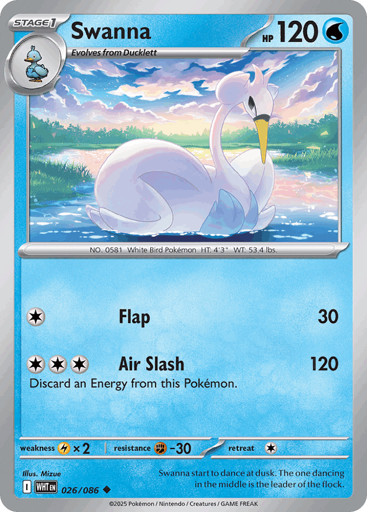 Swanna #26 from White Flare - Uncommon - Illustrated by Mizue