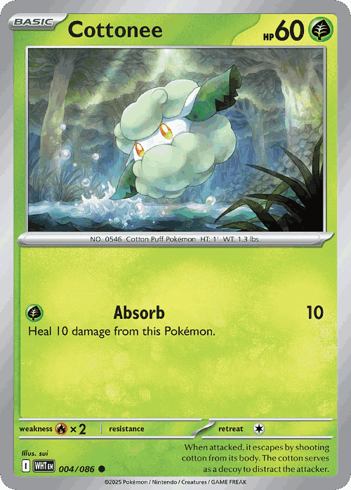 Cottonee #4 from White Flare - Common - Illustrated by sui
