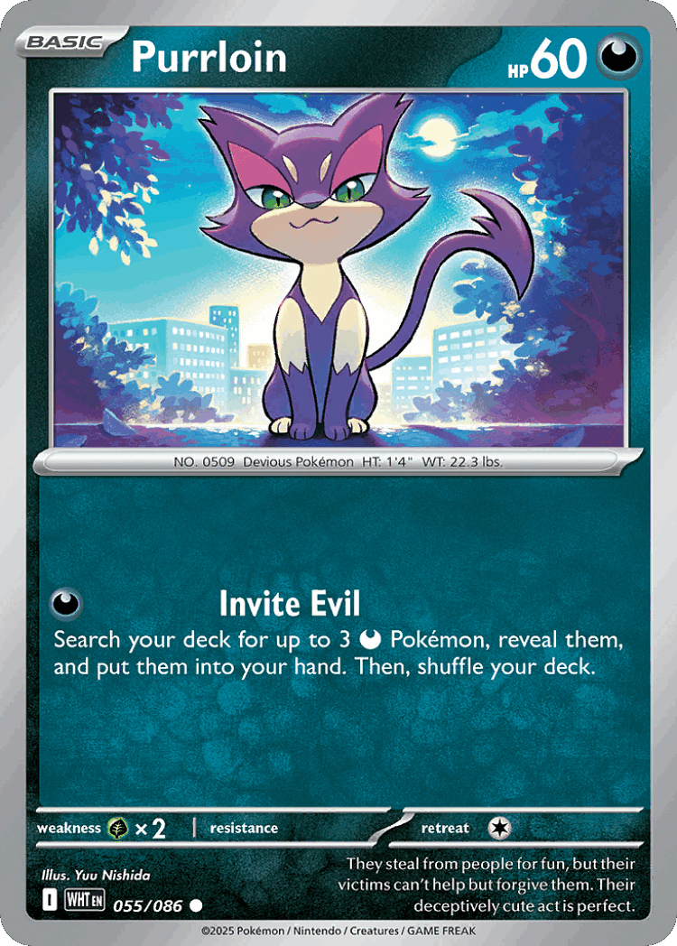 Purrloin #55 from White Flare - Common - Illustrated by Yuu Nishida