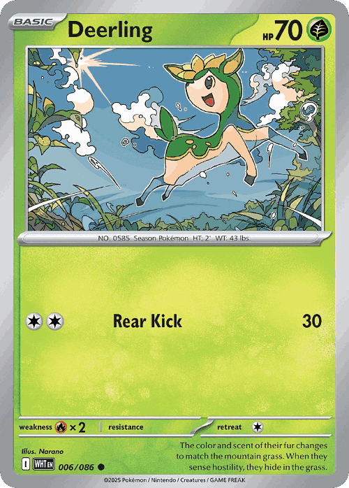 Deerling Pokémon TCG card art
