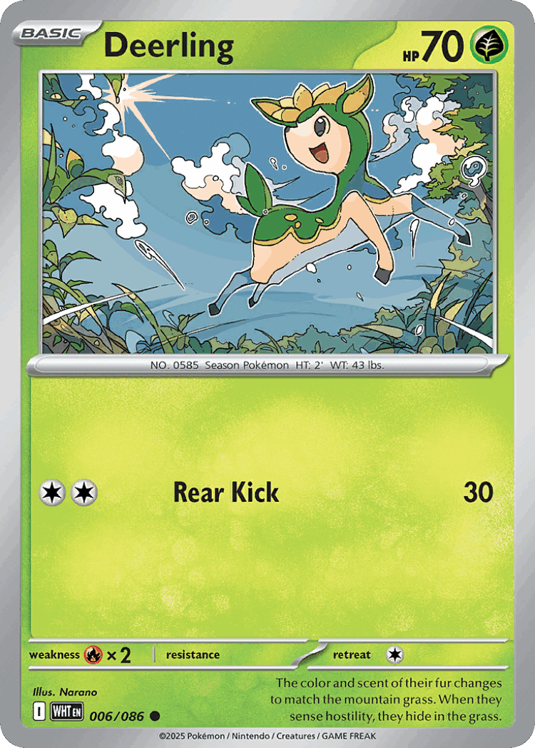 Deerling #6 from White Flare - Common - Illustrated by Narano