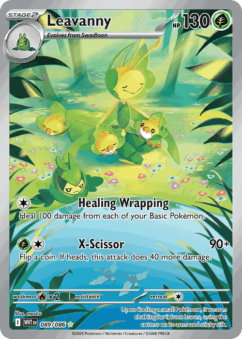 Leavanny #89 from White Flare - Illustration Rare - Illustrated by mashu