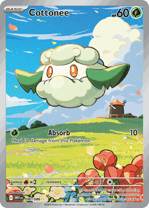 Cottonee #90 from White Flare - Illustration Rare - Illustrated by Keisin
