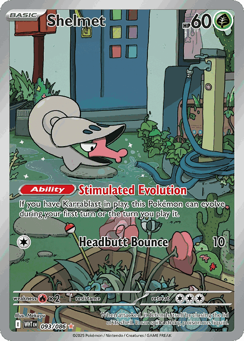 Shelmet #93 from White Flare - Illustration Rare - Illustrated by Mékayu