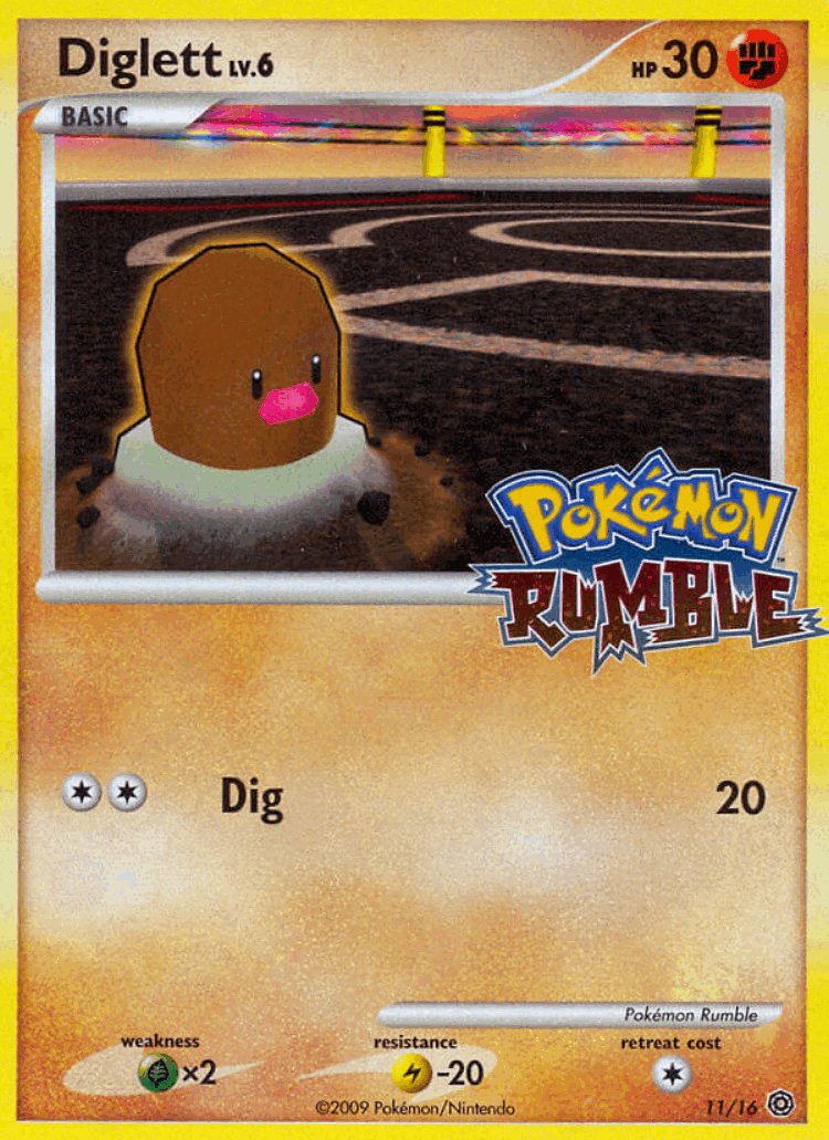 Diglett #11 from Pokémon Rumble - Illustrated by Pokemon Rumble